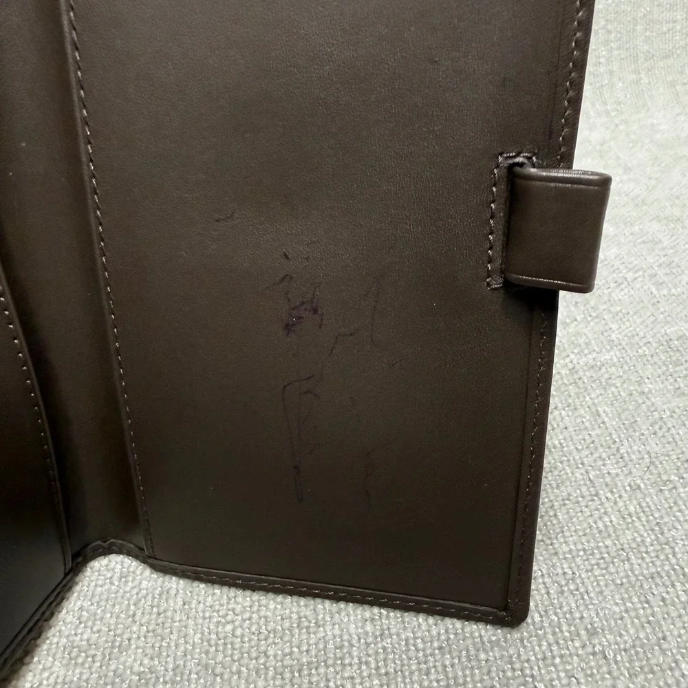 Coach Vintage Red Soho Leather Buckle Envelope Wallet Checkbook Burgundy Oxblood - Picture 4 of 8